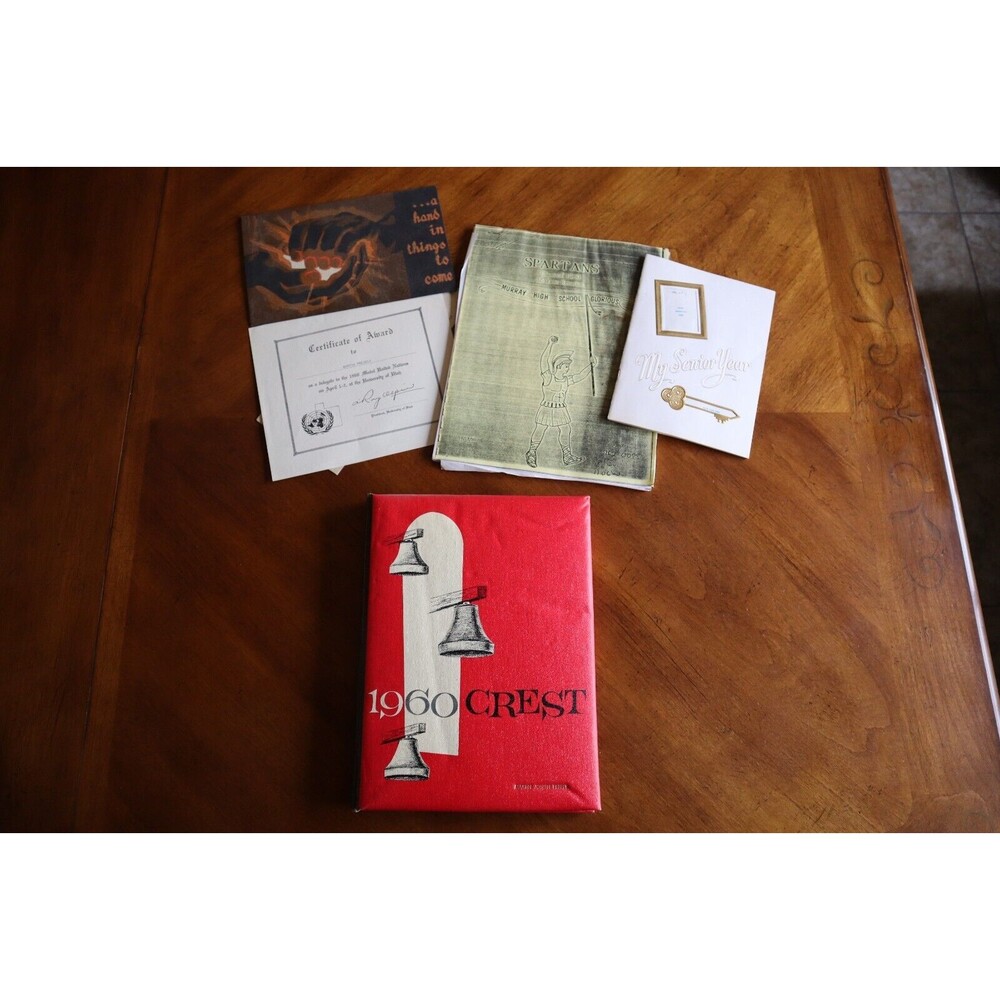 Personalized  Murray High School Yearbook Utah 1960 Crest Spartans Bell +++